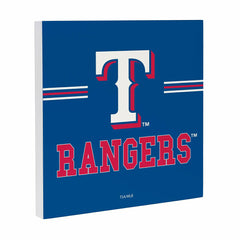 Texas Rangers Wood Wall Sign, 12x12 - MLB Home