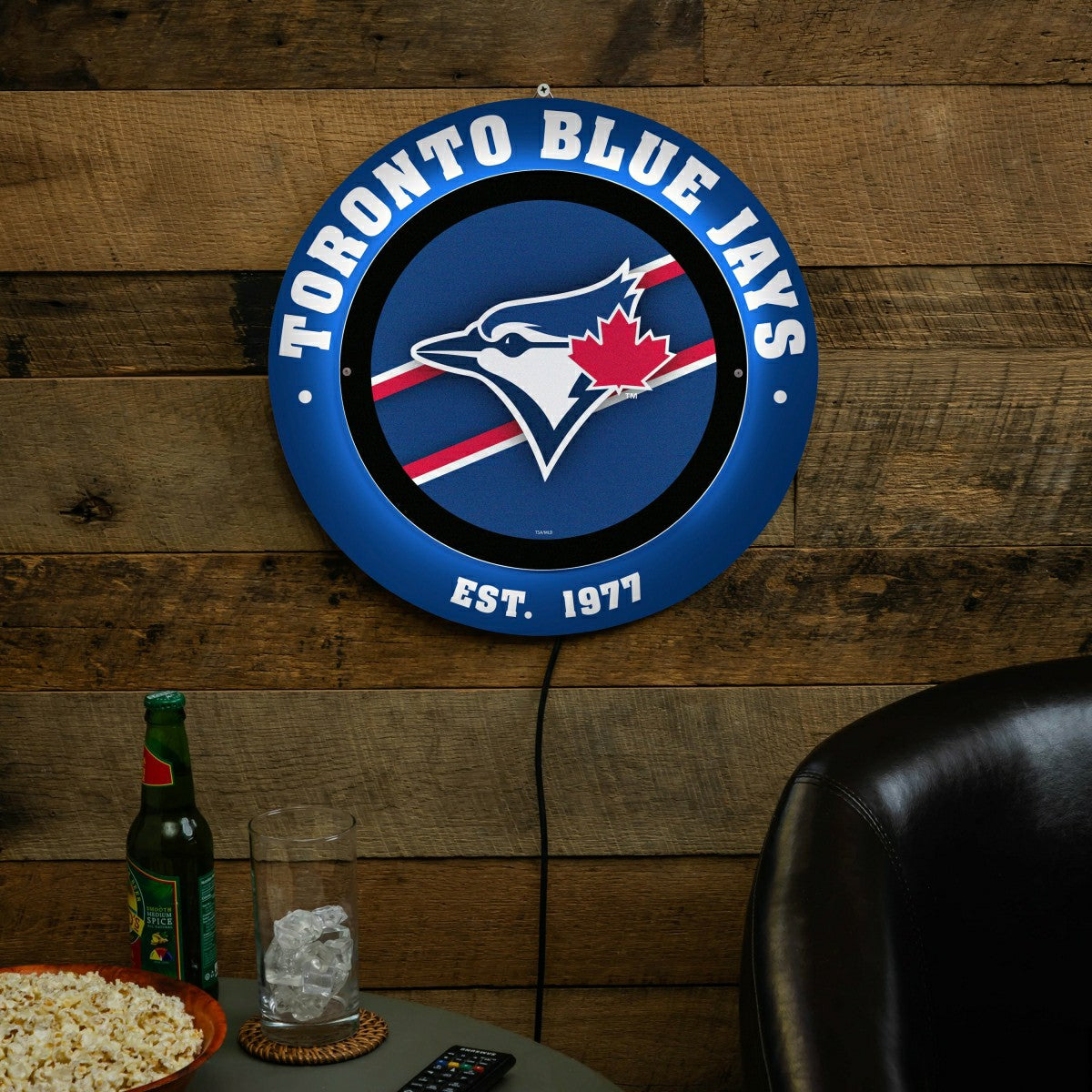 Toronto Blue Jays, Metal Lite, Round - MLB