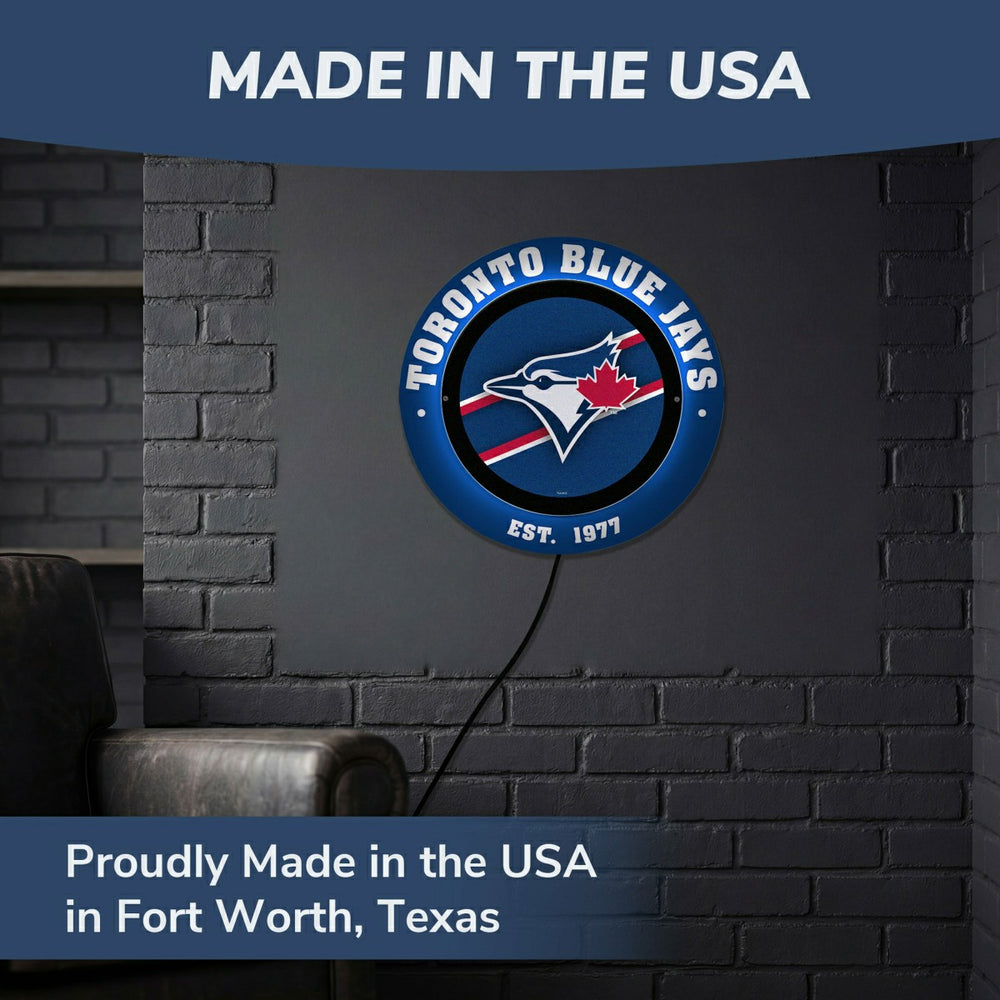 Toronto Blue Jays, Metal Lite, Round - MLB