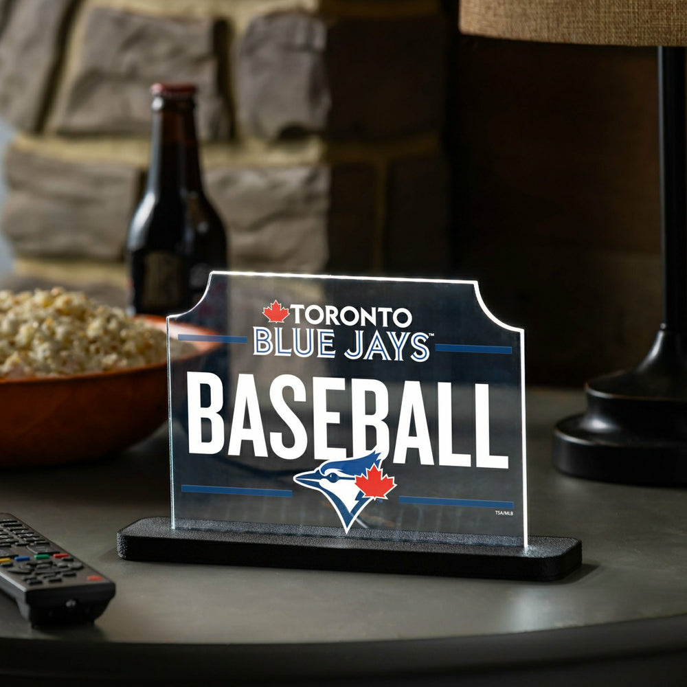 Toronto Blue Jays Baseball Rectangle Desklite LED Decor - MLB Home