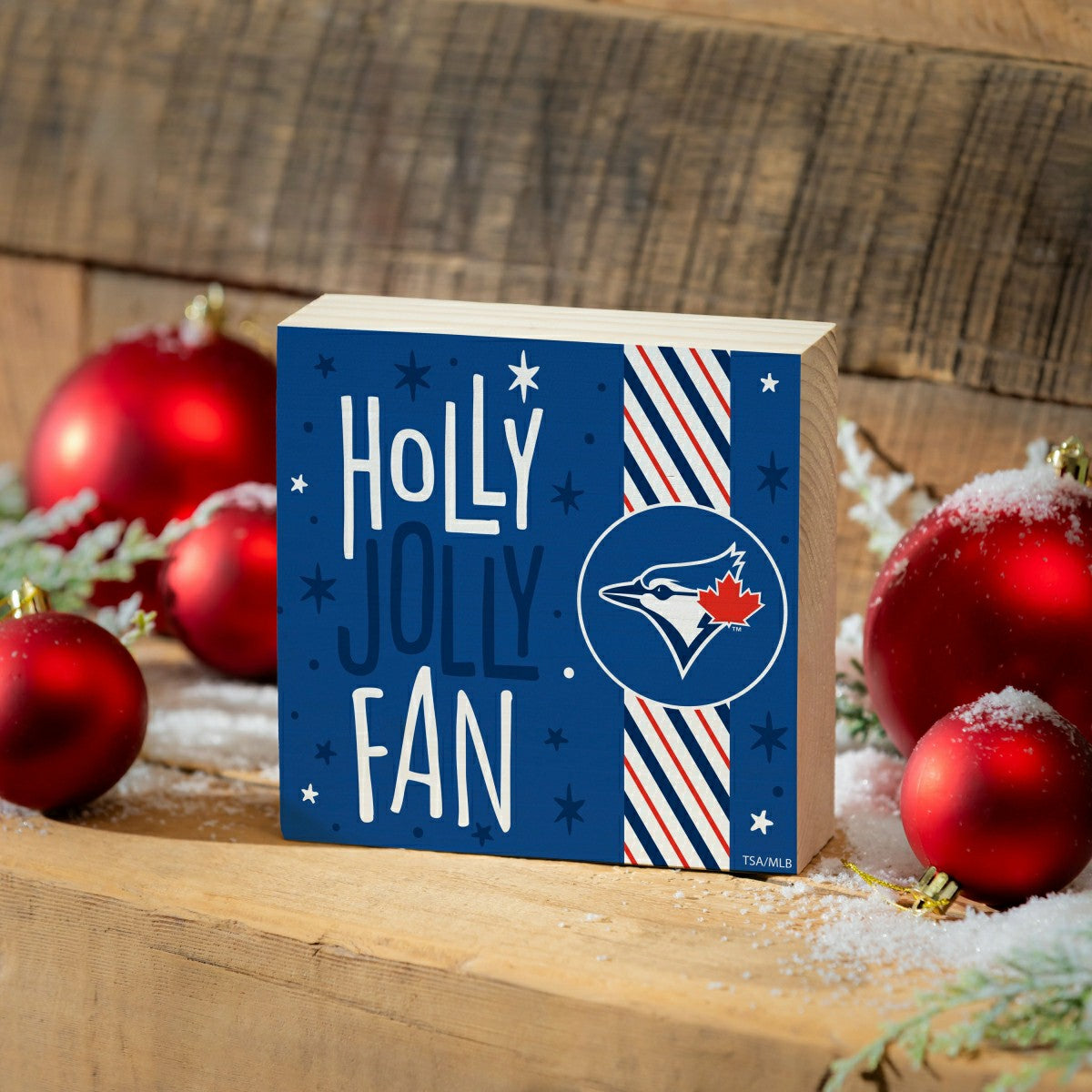 Toronto Blue Jays Block, Holiday, 6x6 - MLB Home