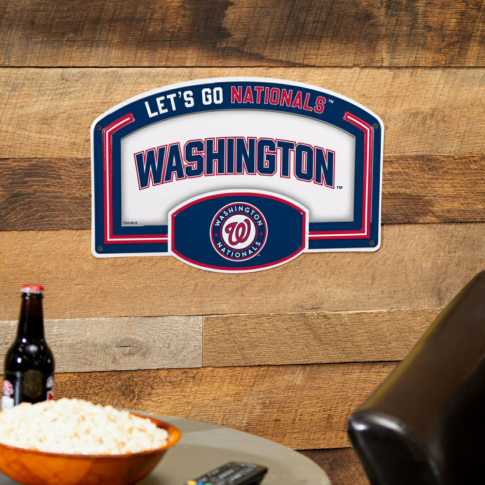 Washington Nationals USA Embossed Steel Wall Sign, 11" x 17" - MLB Home
