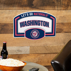 Washington Nationals USA Embossed Steel Wall Sign, 11" x 17" - MLB Home