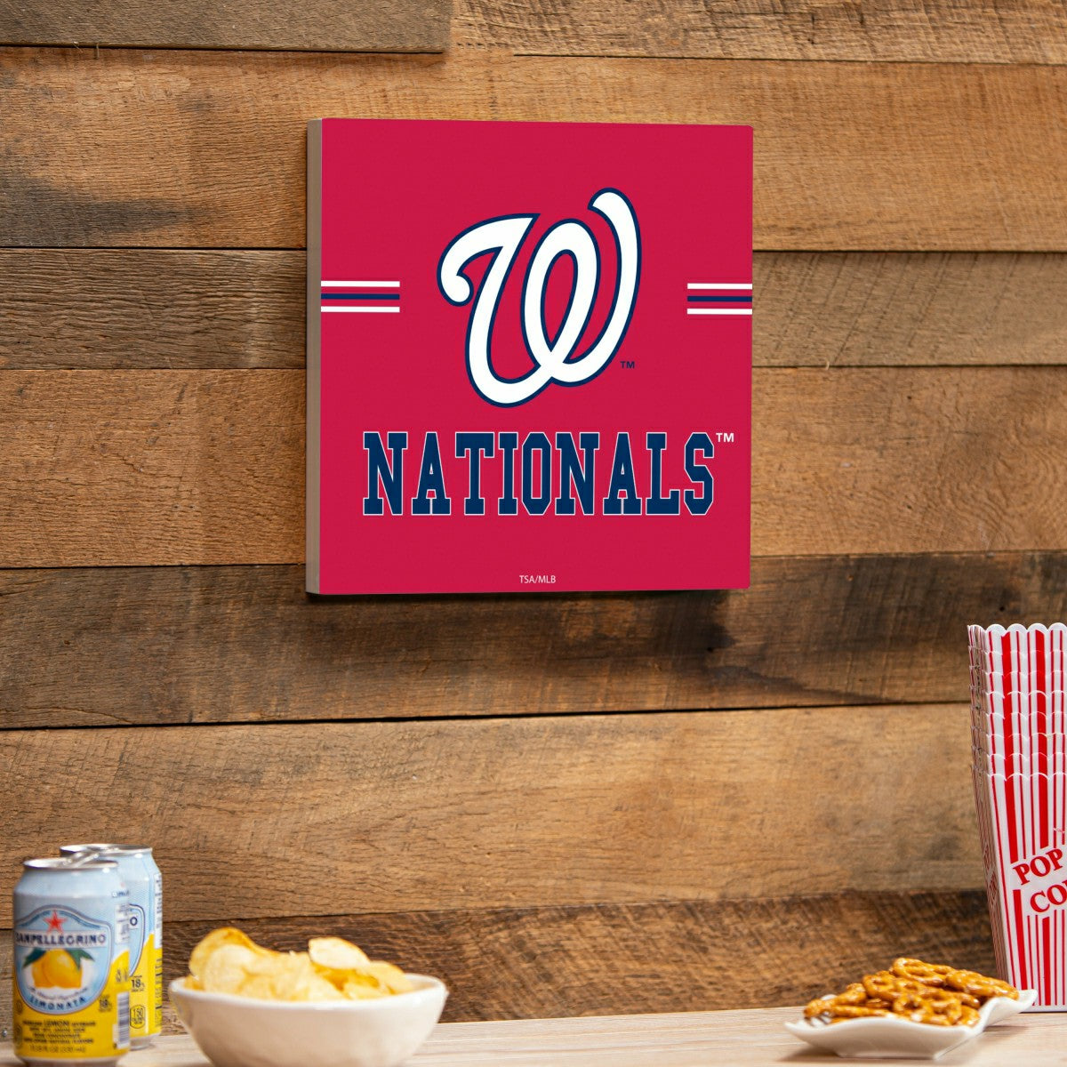 Washington Nationals Wood Wall Sign, 12x12 - MLB Home