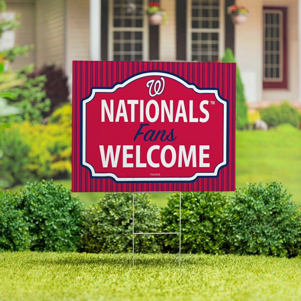 Washington Nationals Coroplast Yard Sign, "Fans Welcome" - MLB Home