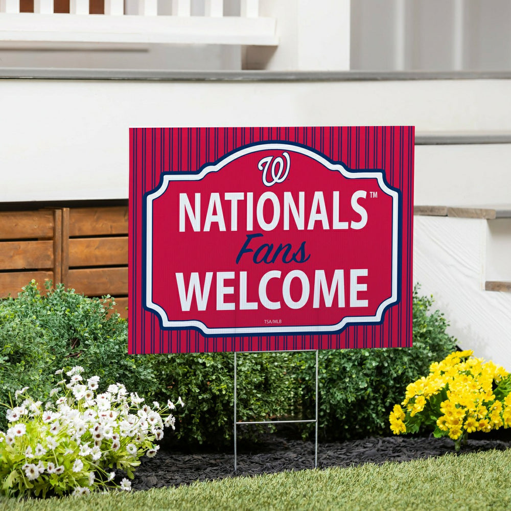 Washington Nationals Coroplast Yard Sign, "Fans Welcome" - MLB Home