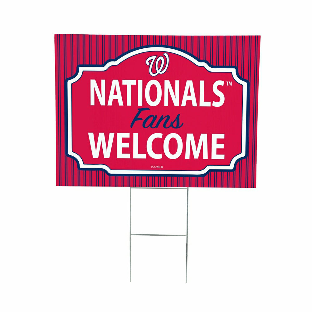 Washington Nationals Coroplast Yard Sign, "Fans Welcome" - MLB Home