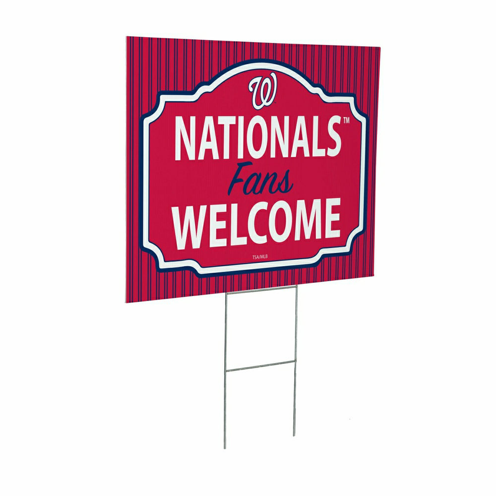 Washington Nationals Coroplast Yard Sign, "Fans Welcome" - MLB Home