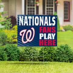 Washington Nationals Coroplast Yard Sign "Fans Play Here" - MLB Home
