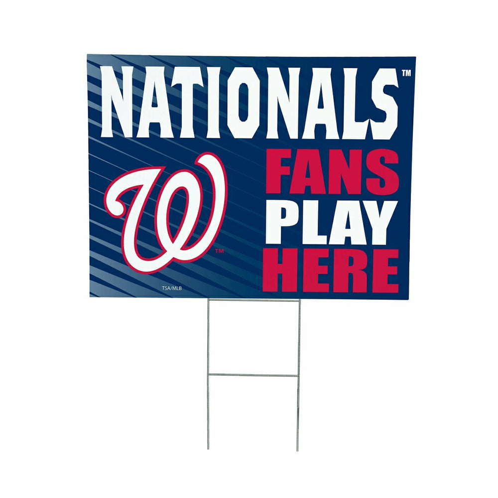 Washington Nationals Coroplast Yard Sign "Fans Play Here" - MLB Home