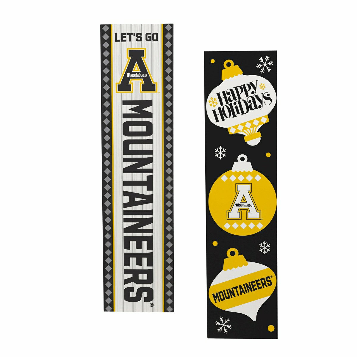 47" Double Sided Leaner, Appalachian State University, Christmas - Collegiate Home