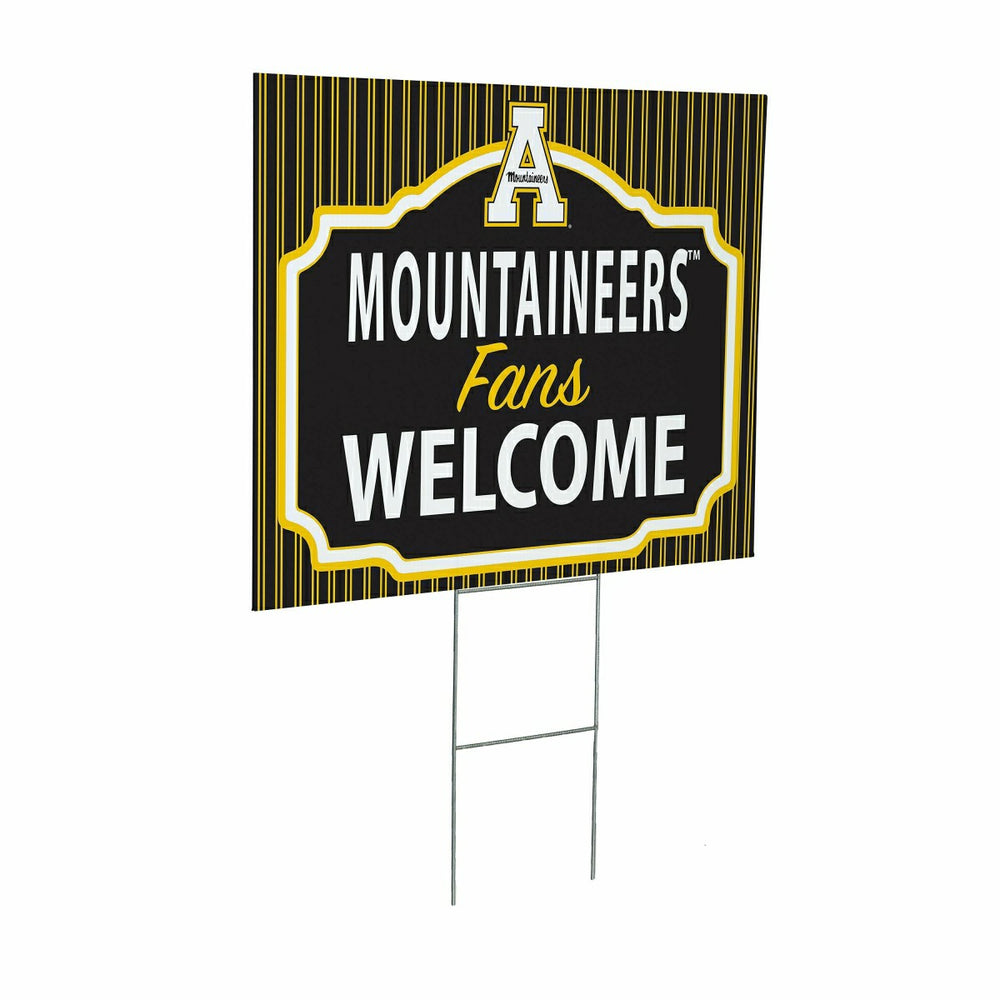 Appalachian State University Coroplast Yard Sign, "Fans Welcome" - Collegiate Home