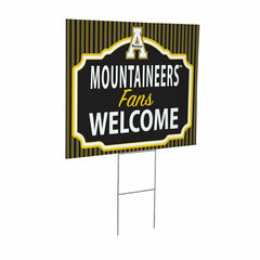 Appalachian State University Coroplast Yard Sign, "Fans Welcome" - Collegiate Home
