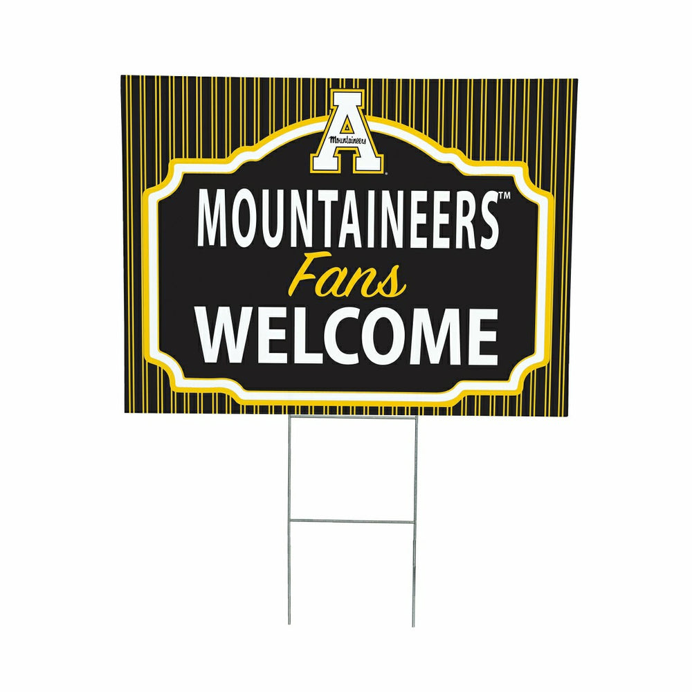 Appalachian State University Coroplast Yard Sign, "Fans Welcome" - Collegiate Home