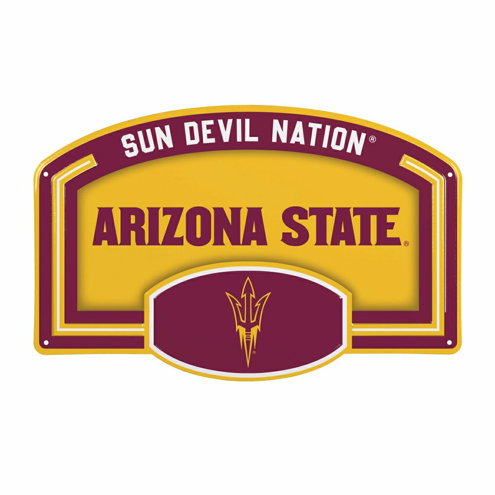 Arizona State University USA Embossed Steel Wall Sign, 11" x 17" - Collegiate Home