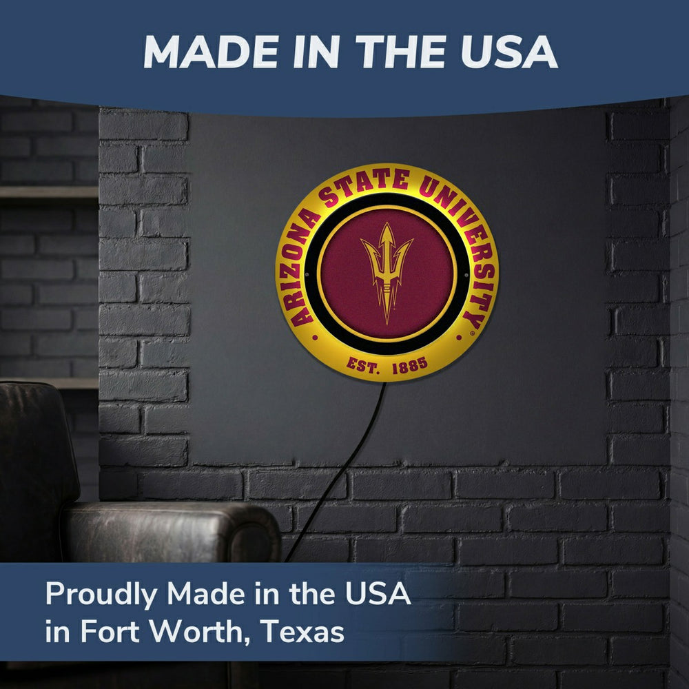 Arizona State University, Metal Lite, Round - Collegiate