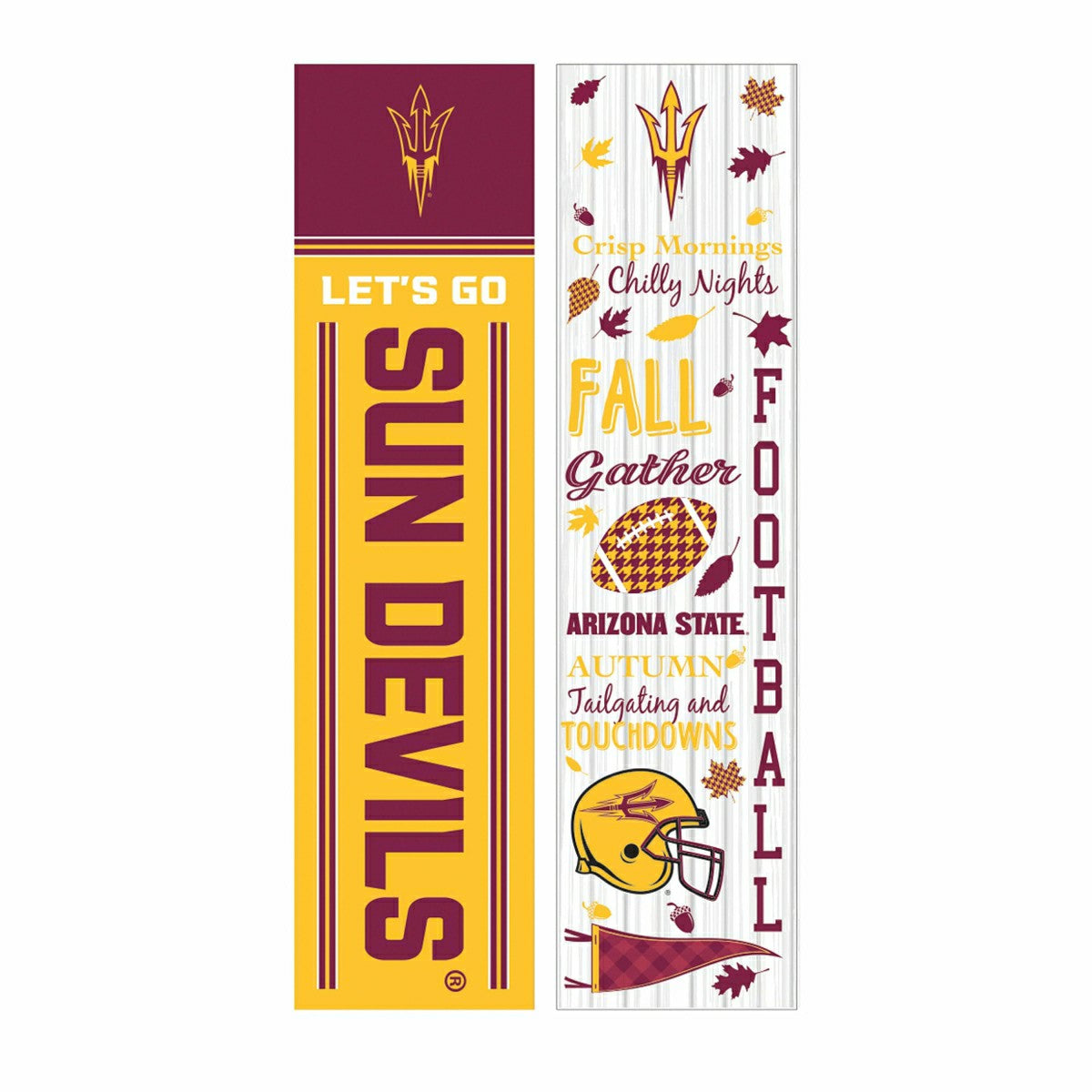 Arizona State University 46" Double Sided Leaner, Fall Seasonal - Collegiate Home