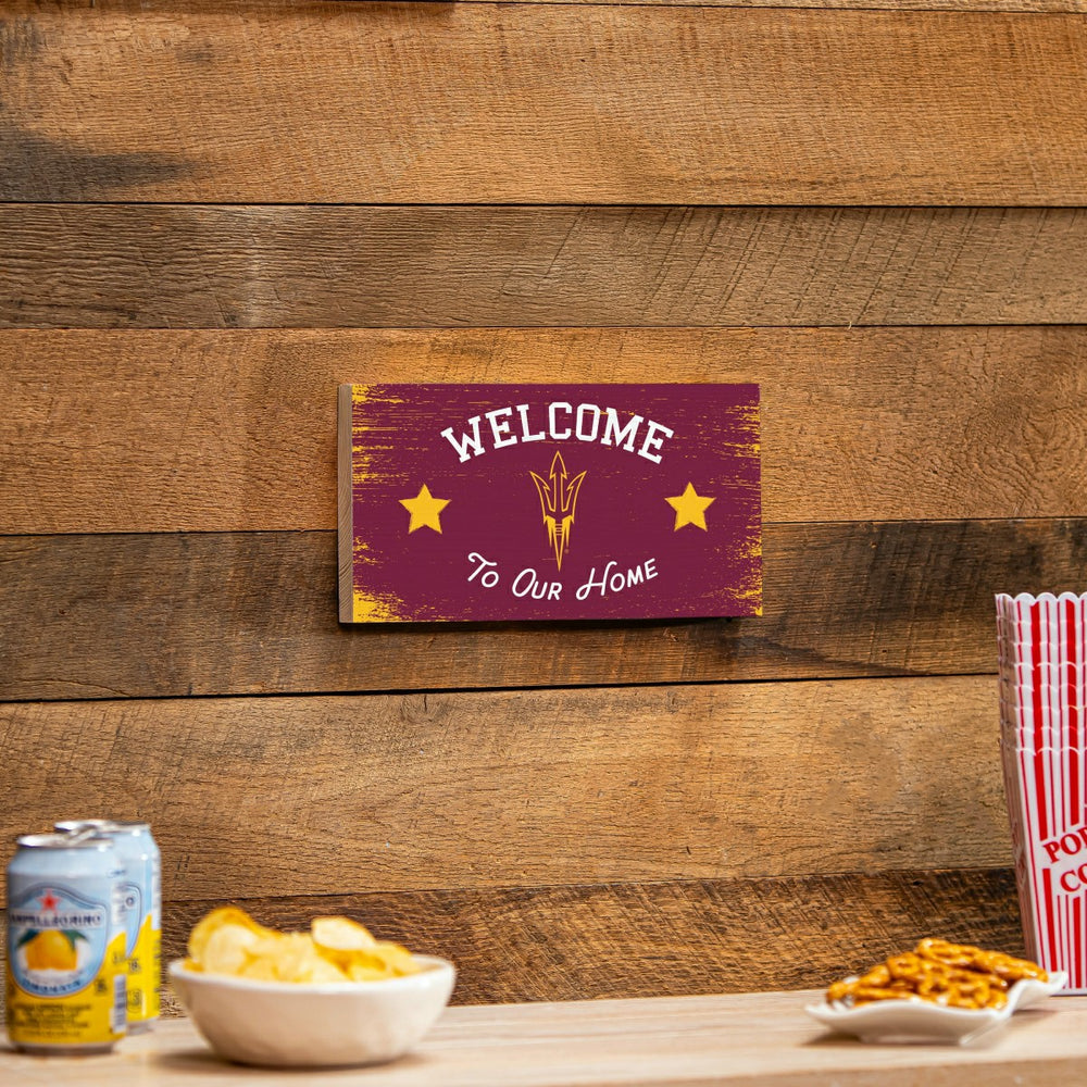 Arizona State University Wood Wall Sign, 6x11 - Collegiate Home