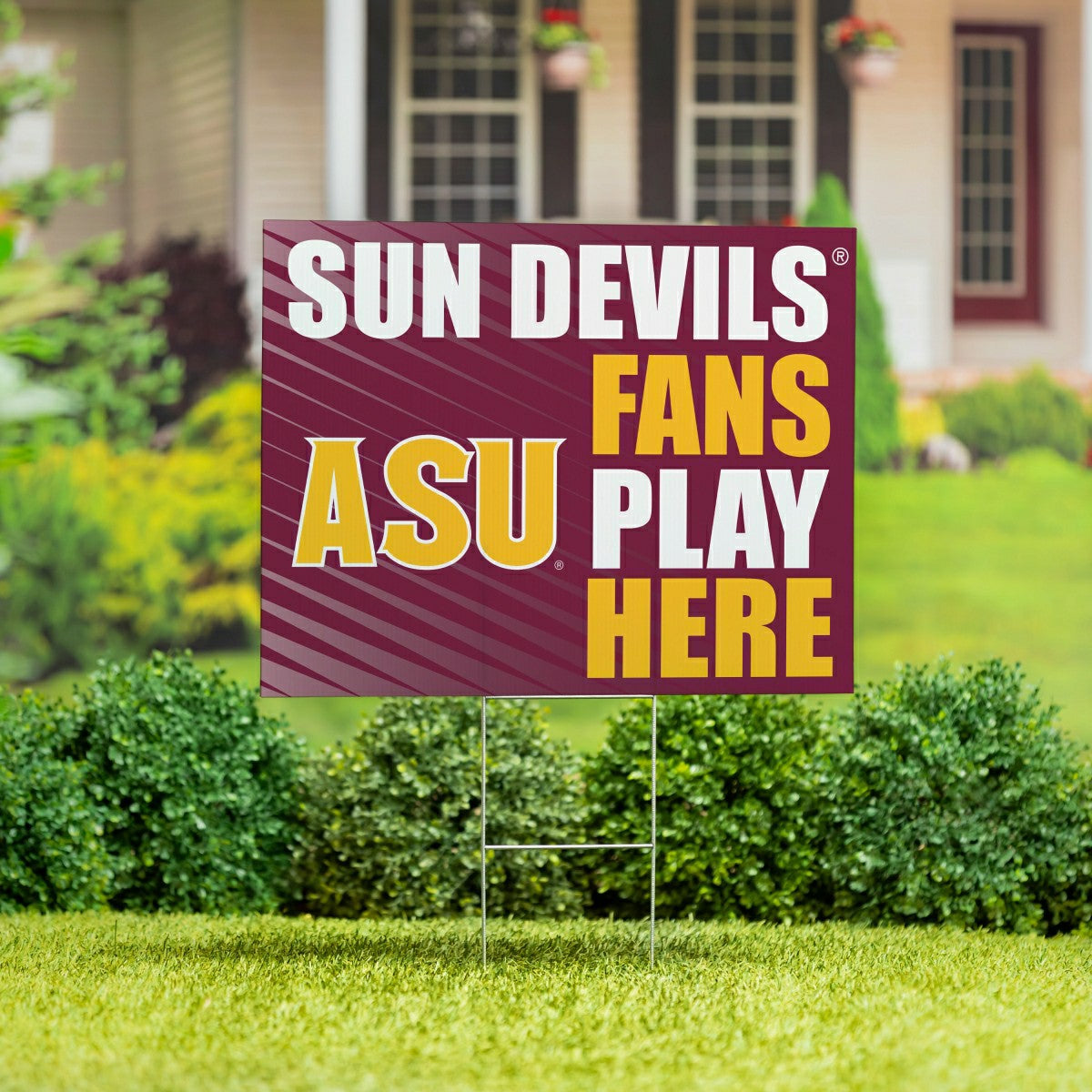 Arizona State University Coroplast Yard Sign "Fans Play Here" - Collegiate Home
