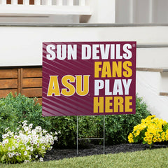Arizona State University Coroplast Yard Sign "Fans Play Here" - Collegiate Home