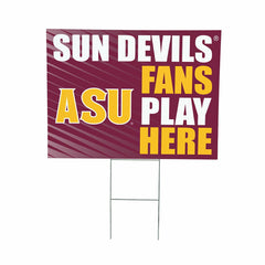Arizona State University Coroplast Yard Sign "Fans Play Here" - Collegiate Home