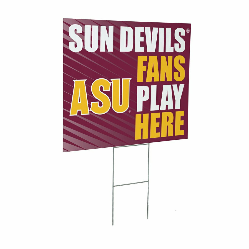 Arizona State University Coroplast Yard Sign "Fans Play Here" - Collegiate Home
