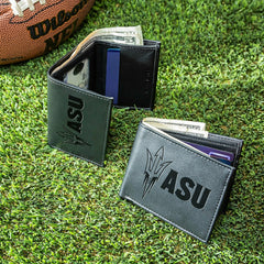 Arizona State University, Bi-Fold and Tri-Fold Wallet Gift Set, Black - Collegiate Home
