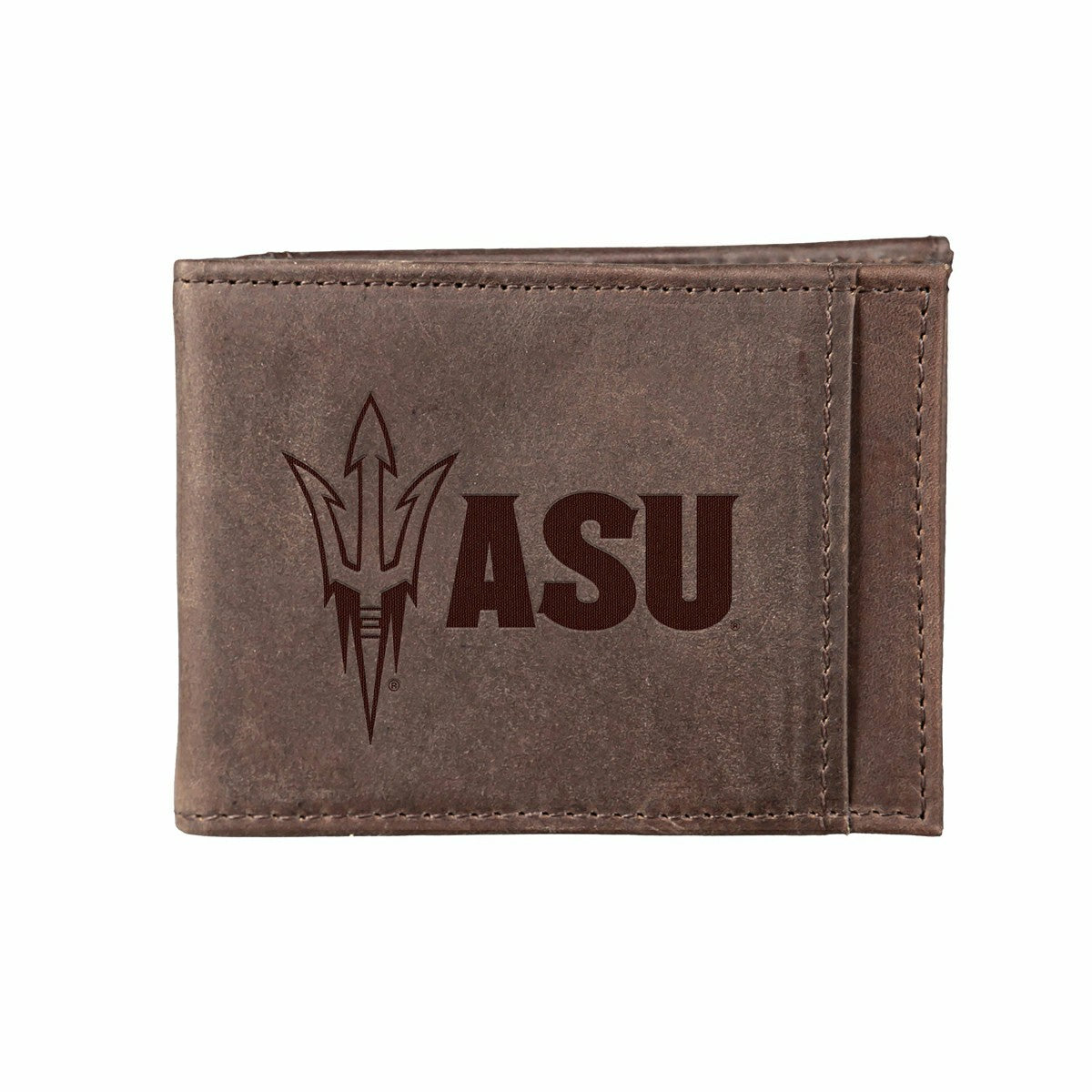 Front Pocket Wallet w/ RFID Blocking, Arizona State University, Brown - Collegiate Home