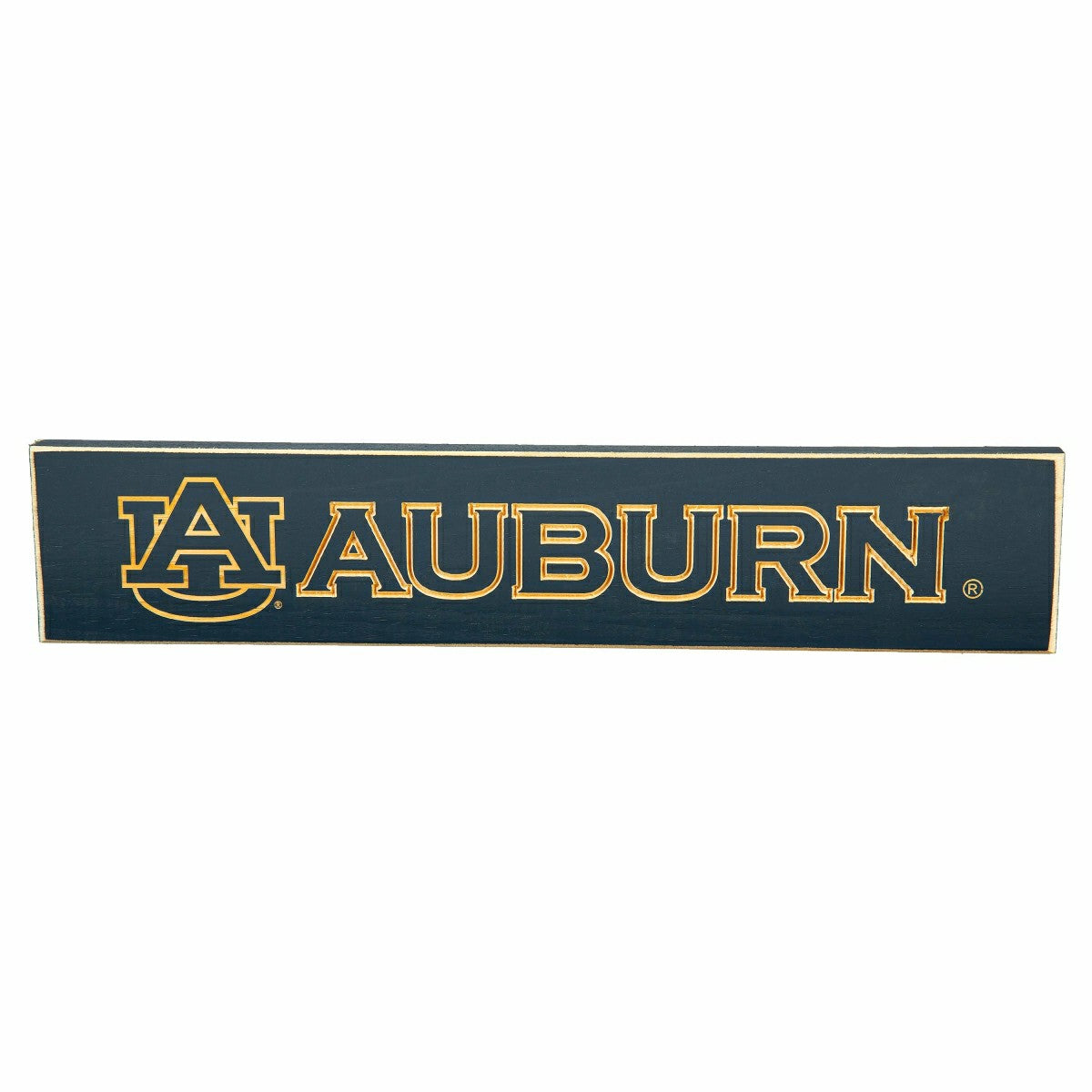 Auburn University Engraved Wood Sign, 3.5" x 18" - Collegiate Home