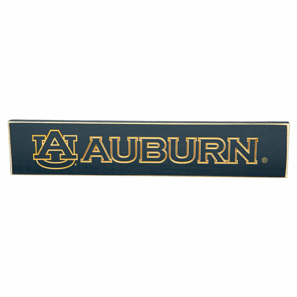 Auburn University Engraved Wood Sign, 3.5" x 18" - Collegiate Home