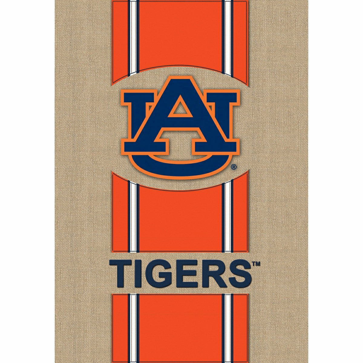 Burlap Auburn University Tigers Garden Flag, 12.5 x 18 inches - Collegiate Home