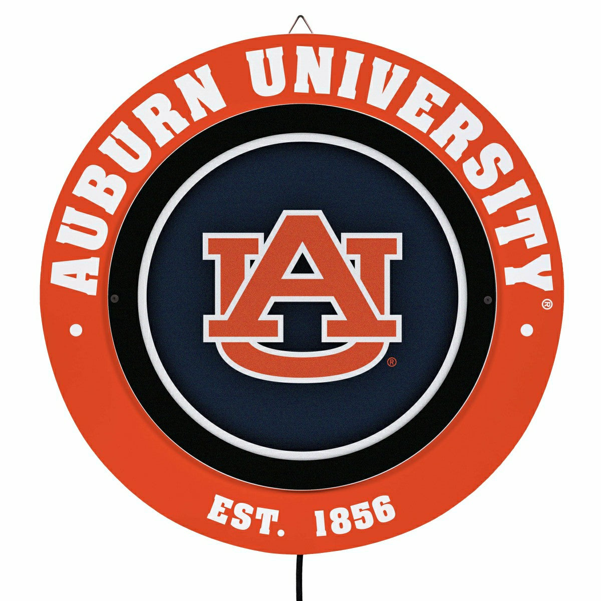 Auburn University, Metal Lite, Round - Collegiate