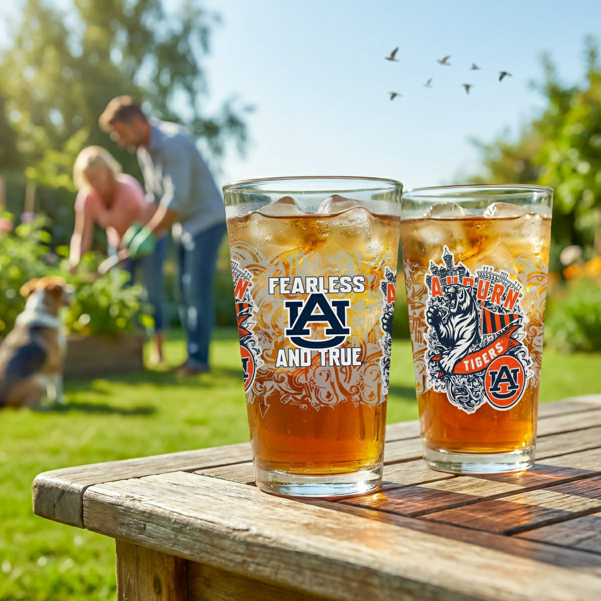 Auburn University 16oz Glass pint, Set of 2 - Collegiate Home