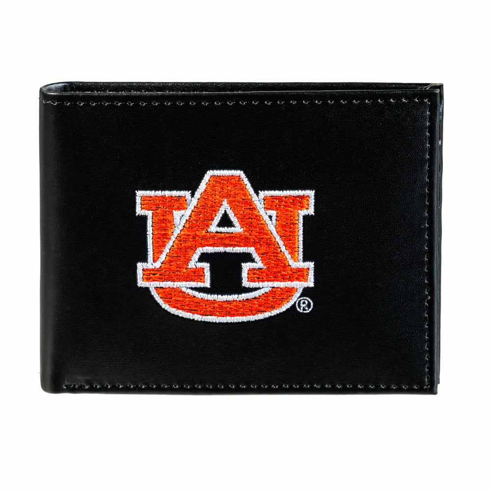 Auburn University Black Bi-Fold Embroidered Wallet w/ RFID Blocking - Collegiate Home