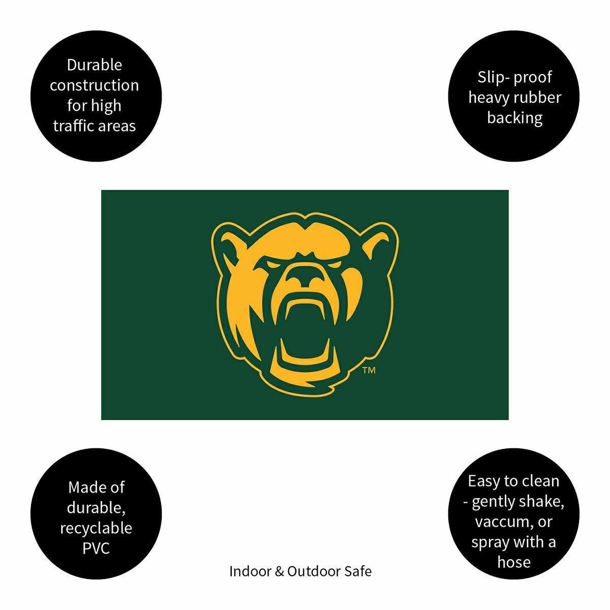 Full Color PVC Mat, 16" x 28", Baylor University - Collegiate