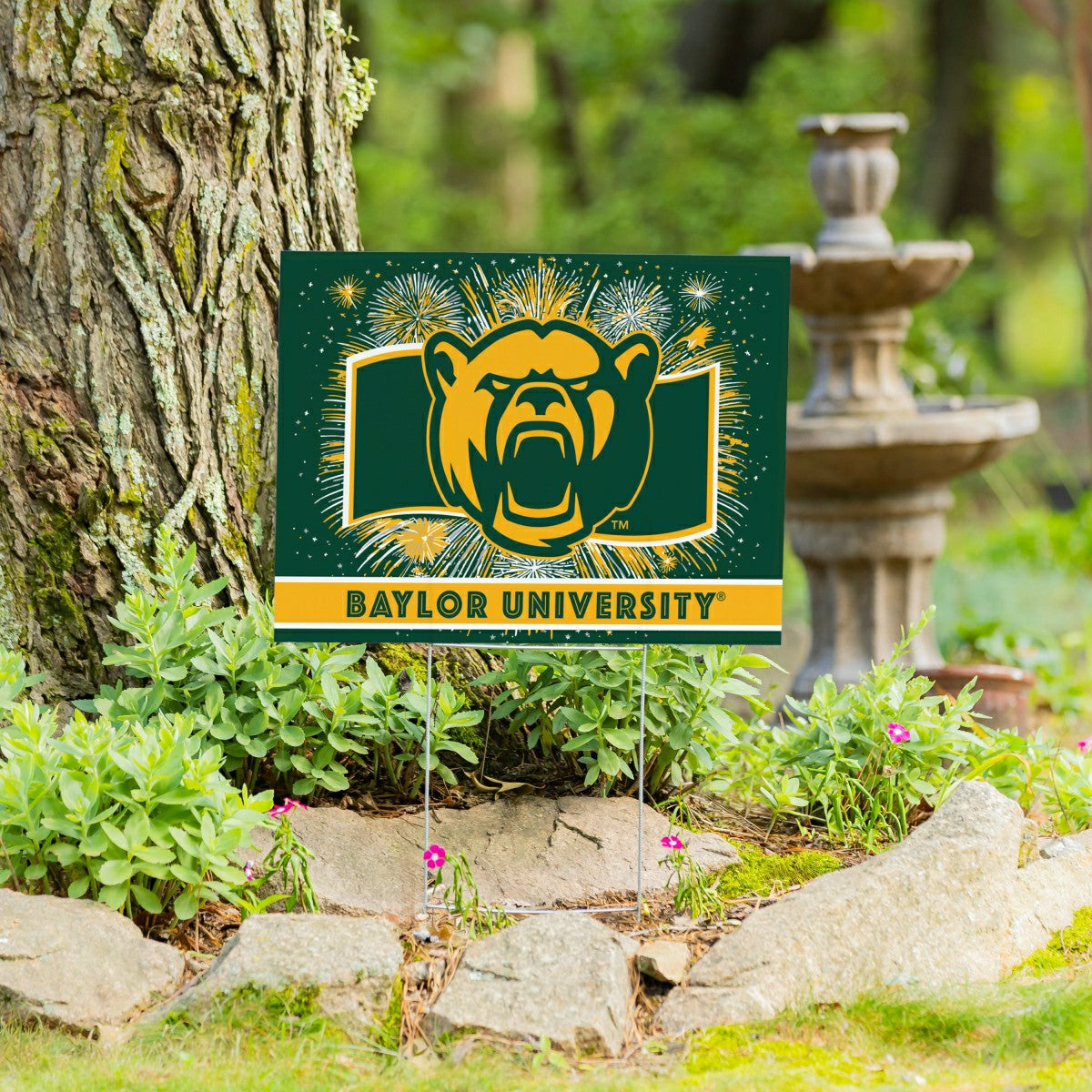 Baylor University Yard Sign, Patriotic - Collegiate Home