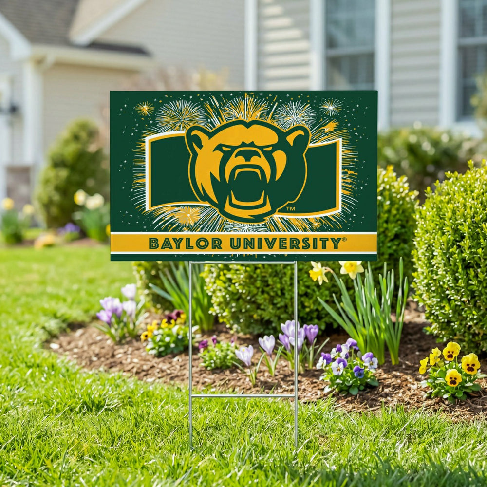 Baylor University Yard Sign, Patriotic - Collegiate Home