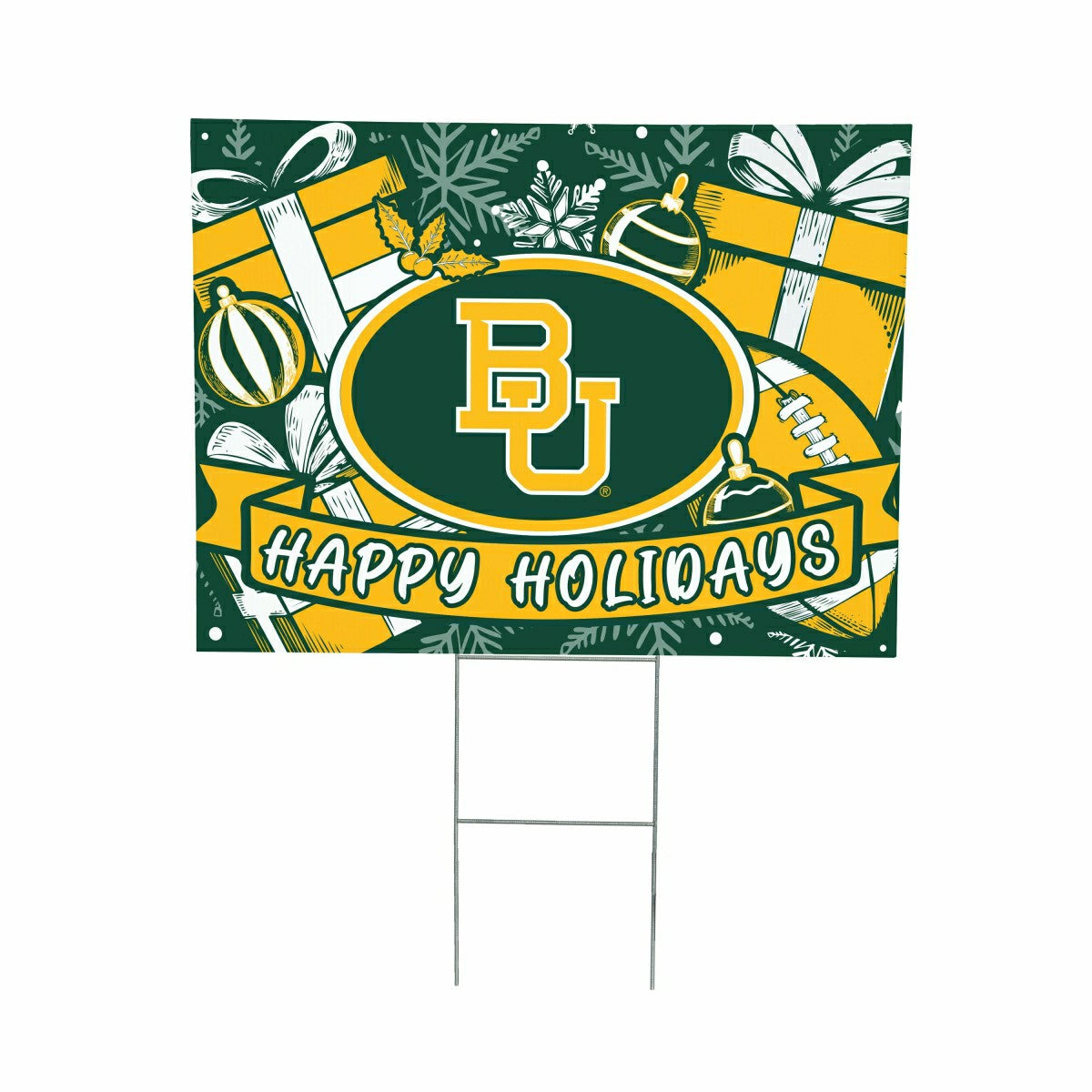 Baylor University Yard Sign, Holiday - Collegiate Home