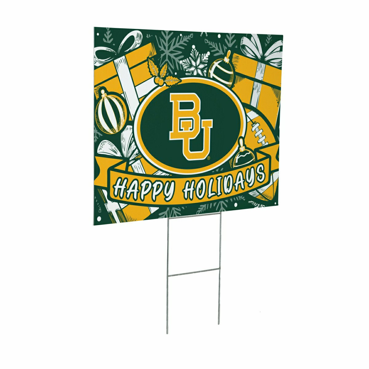 Baylor University Yard Sign, Holiday - Collegiate Home