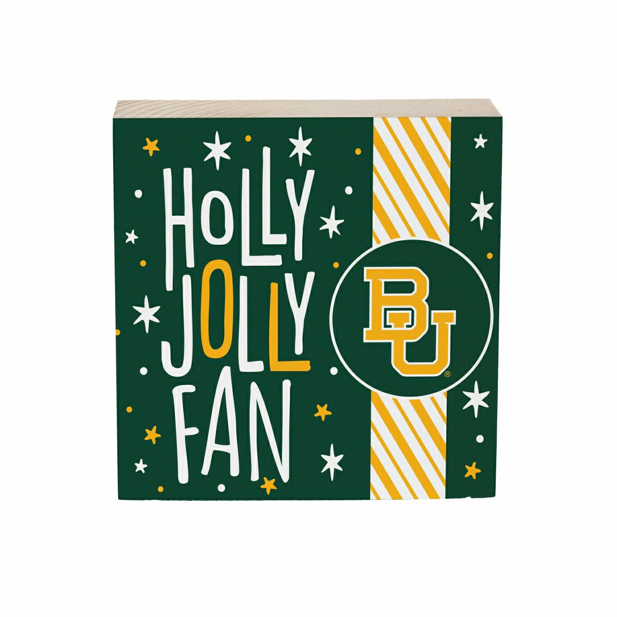 Baylor University Block, Holiday, 6x6 - Collegiate Home