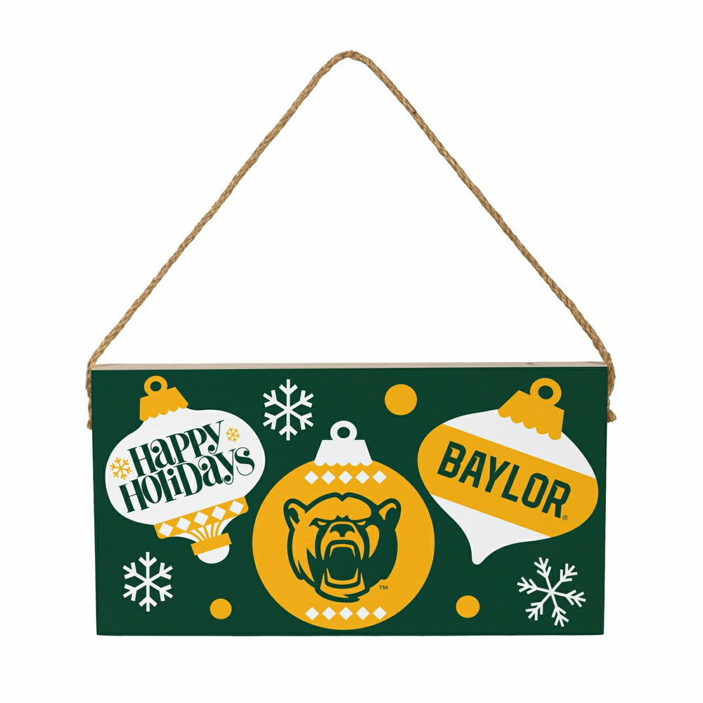 Baylor University Holiday Wood Wall Sign, 6x11 - Collegiate Home