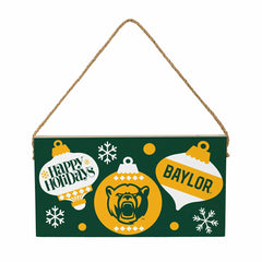 Baylor University Holiday Wood Wall Sign, 6x11 - Collegiate Home