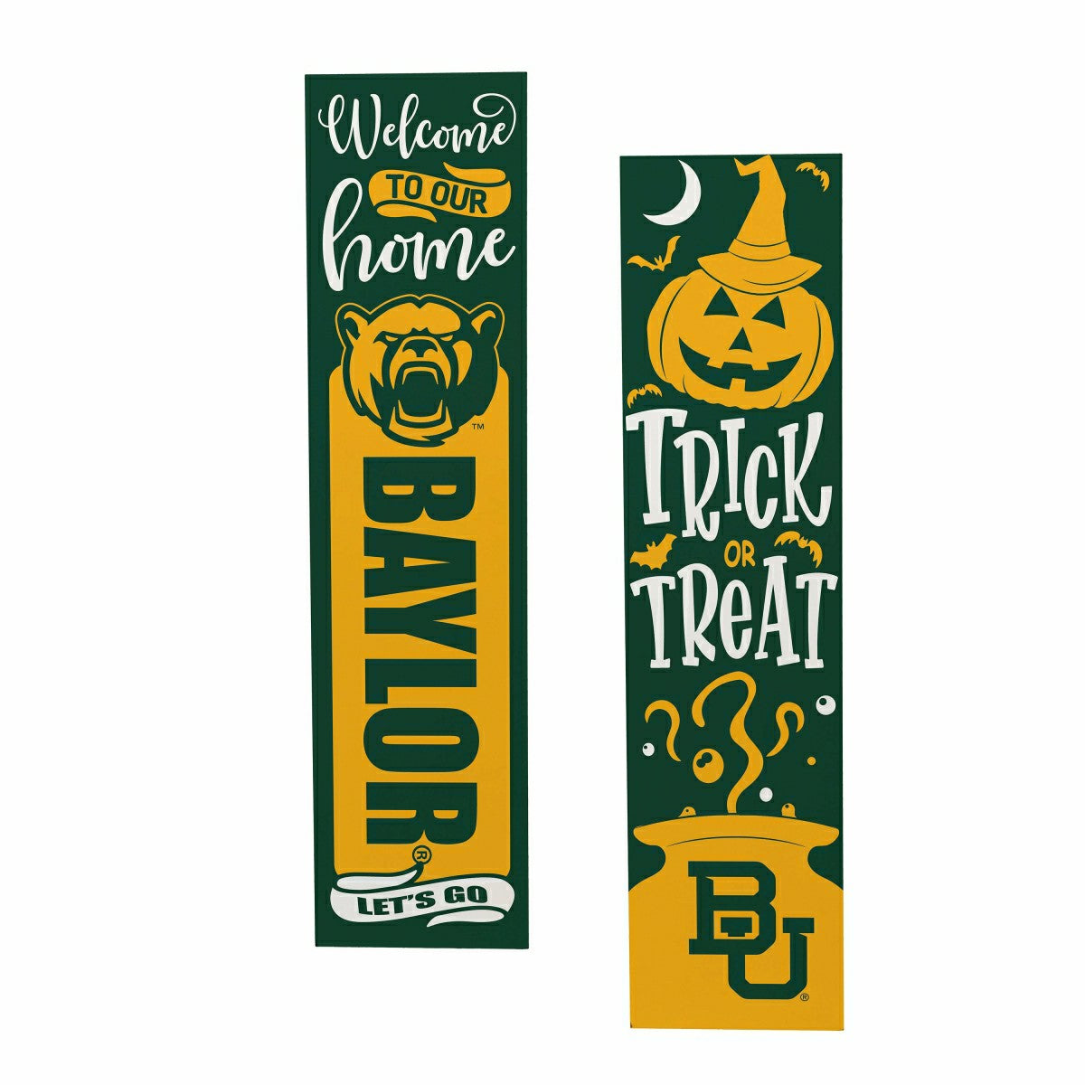 47" Double Sided Leaner, Baylor University, Halloween - Collegiate Home