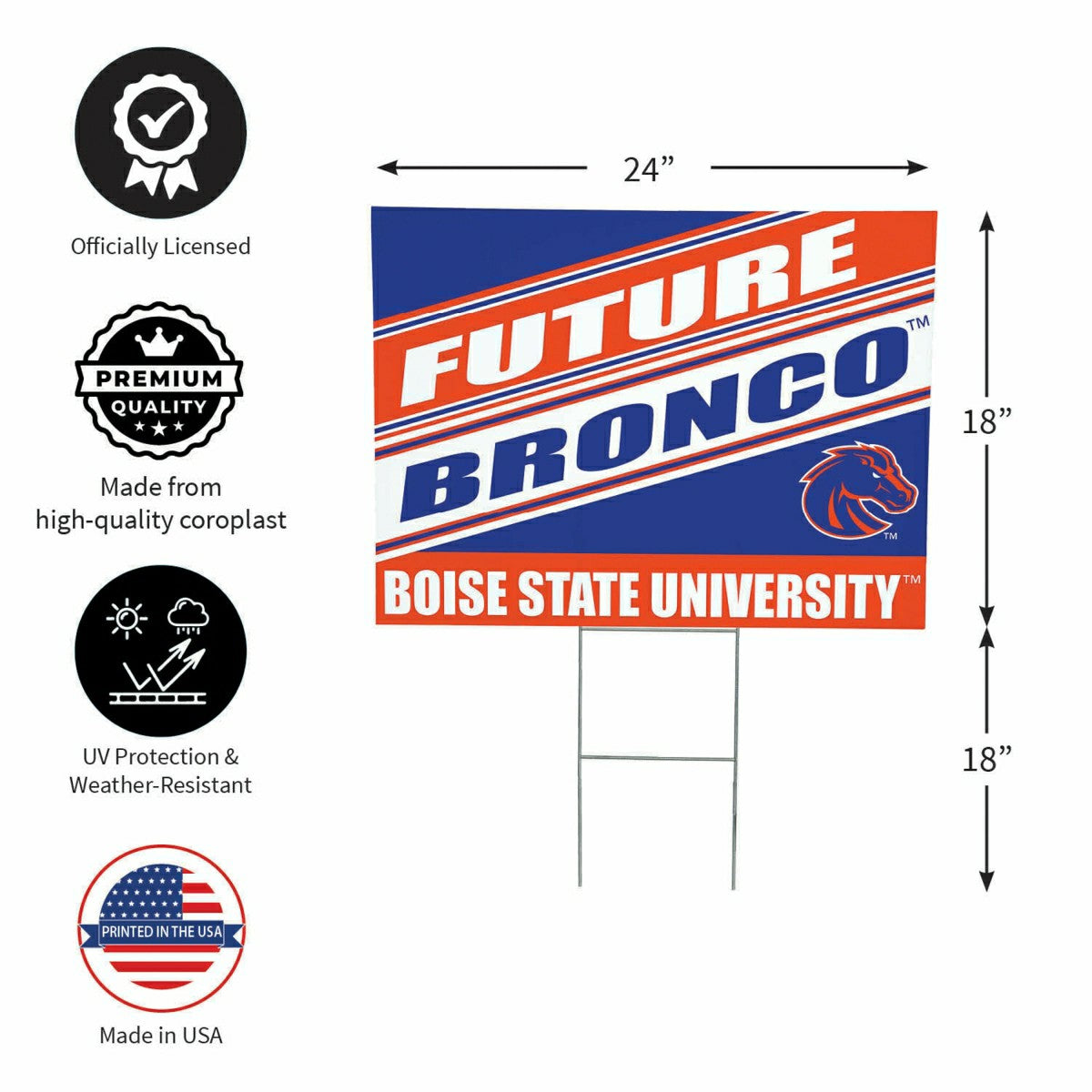 Boise State University Coroplast Yard Sign, Future Student - Collegiate Home