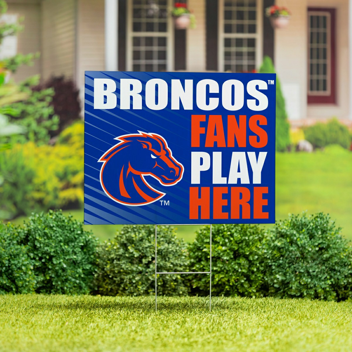 Boise State University Coroplast Yard Sign "Fans Play Here" - Collegiate Home