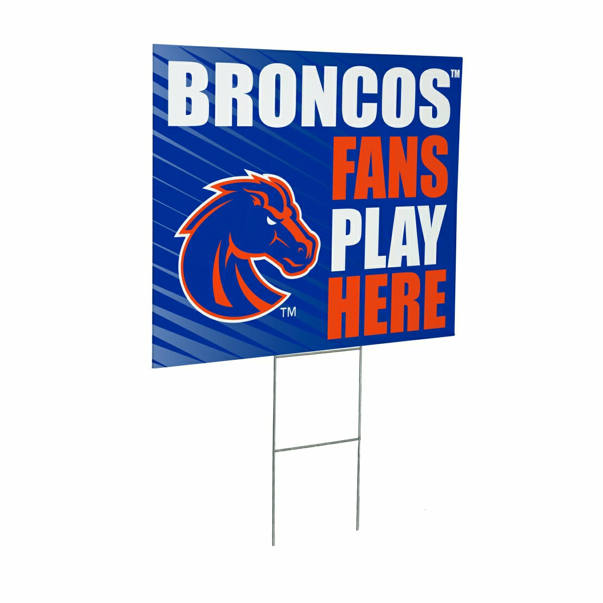 Boise State University Coroplast Yard Sign "Fans Play Here" - Collegiate Home