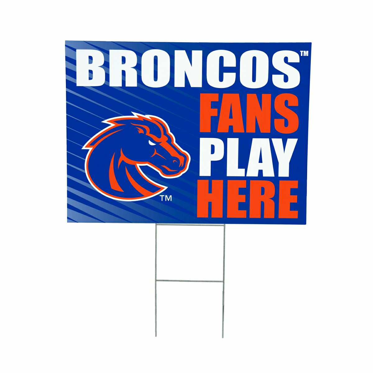 Boise State University Coroplast Yard Sign "Fans Play Here" - Collegiate Home