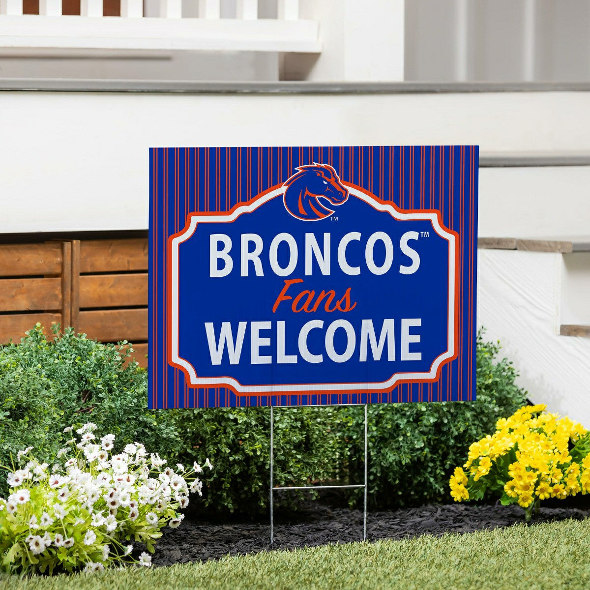 Boise State University Coroplast Yard Sign, "Fans Welcome" - Collegiate Home
