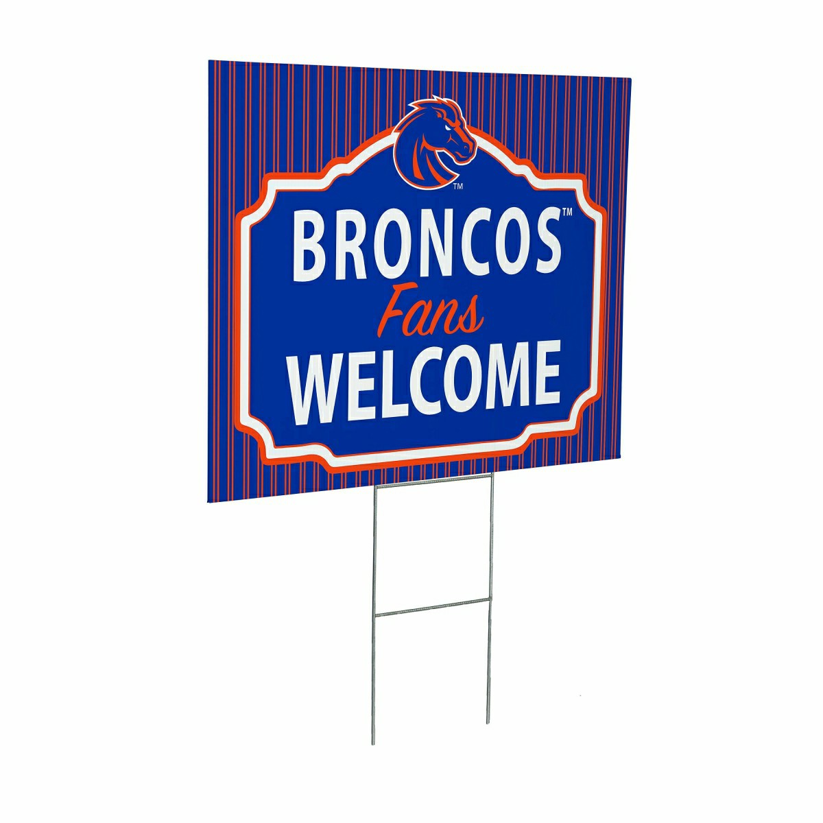 Boise State University Coroplast Yard Sign, "Fans Welcome" - Collegiate Home
