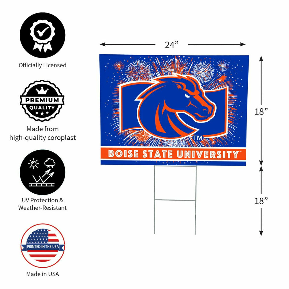 Boise State University Yard Sign, Patriotic - Collegiate Home